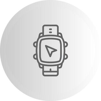 inteligente reloj navegación flecha digital bosquejo formar gráfico vector