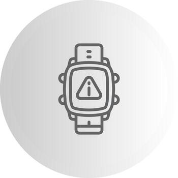 Smart Watch Error Custom Line Graphic Illustration vector