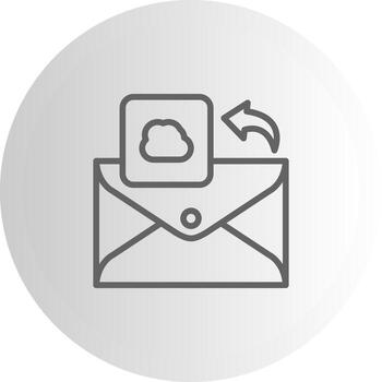 correo electrónico nube personalizado visual símbolo gráfico vector