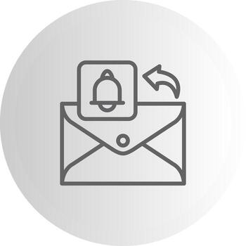 correo electrónico alarma tablero ui elemento gráfico vector