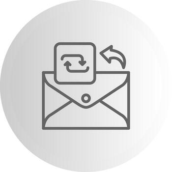 Email Repeat Outline Style Element Layout vector