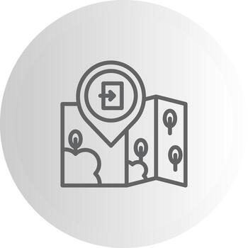Location Exit Minimal Line Feature Graphic vector