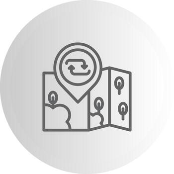 Location Repeat Outline Style Element Layout vector