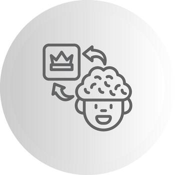 Brain Crown Dashboard UI Element Graphic vector