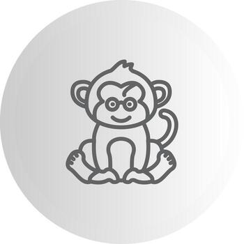 mono nerd alto resolución bosquejo gráfico vector