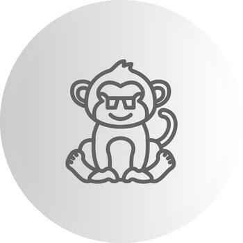 Cool Monkey Geometric Visual Mark Graphic vector