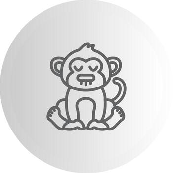 Drooling Monkey Dashboard UI Element Graphic vector