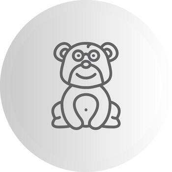 oso nerd característica realce marca diseño vector