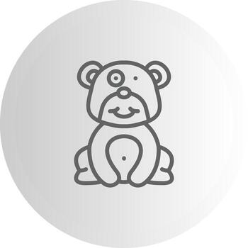 Zany Bear User Interface Element Graphic vector
