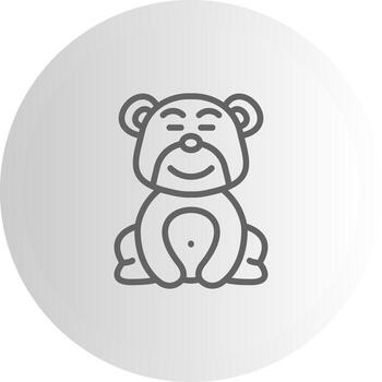 Bear Happy Relieved Dashboard UI Element Graphic vector