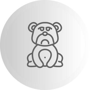 Pouting Bear Display Optimized Graphic Asset vector