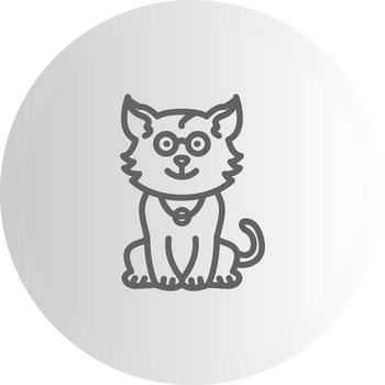 gato nerd resumen ui elemento diseño vector