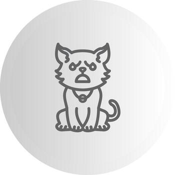 Sweating Cat Clean Line Iconography Asset vector