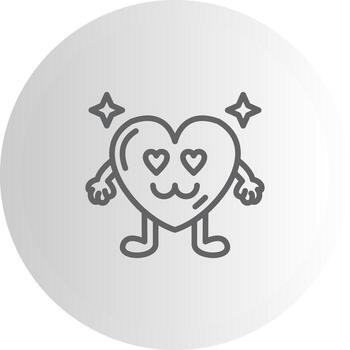 Love In Heart Dashboard UI Element Graphic vector