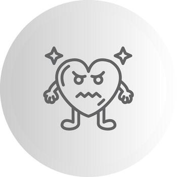 Crying Heart Feature Highlight Mark Layout vector