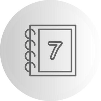 matemáticas Siete elegante ui objeto gráfico vector