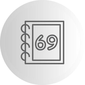 Math Sixty Nine Feature Highlight Mark Layout vector