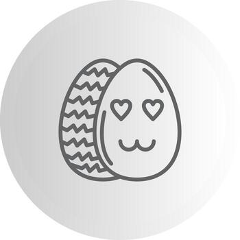 Easter In Love Egg Dashboard UI Element Graphic vector
