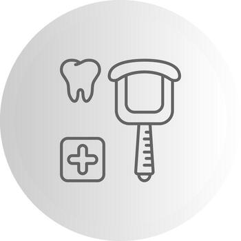 Dental Scraper Tech UI Element Layout vector
