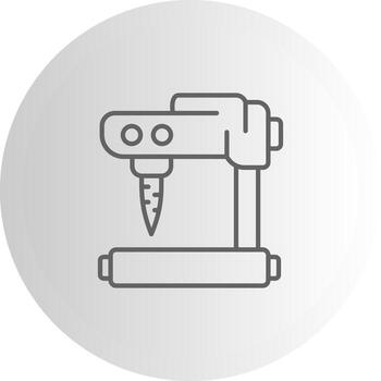 Drill Press Elegant UI Object Graphic vector