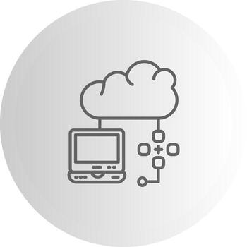 Cloud Computing Network Tech UI Element Layout vector