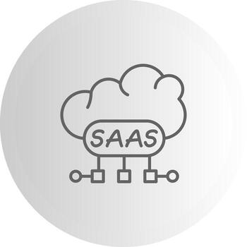 Cloud SaaS Bold Graphic Form Representation vector