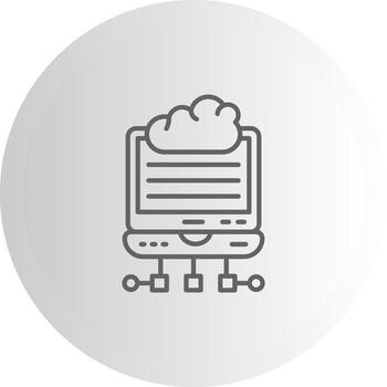 Cloud Edge Computing Unique Art Style Feature vector