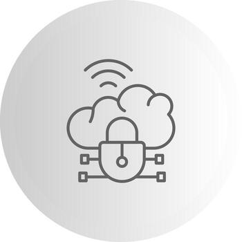 Cloud API Gateway Minimal Visual Object Form vector