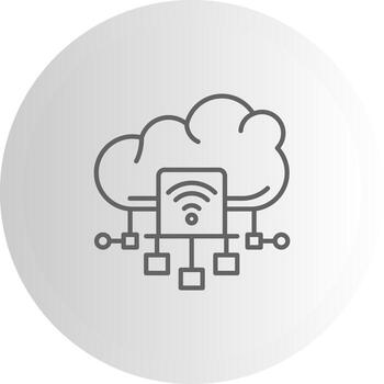 Cloud Data Stream Mobile App Symbol Layout vector