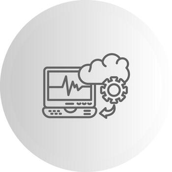 Cloud Resource Monitoring Clean UX Sketch Illustration vector