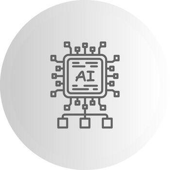 AI Algorithm Professional UI Symbol Graphic vector