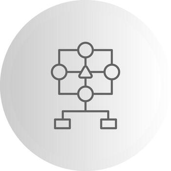 decisión árbol simplificado ux elemento iconografía vector