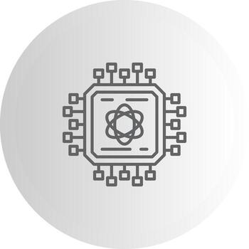 cuántico informática claro línea dibujo ilustración vector