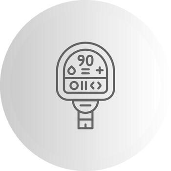 Glucose Meter Simplified UX Element Iconography vector