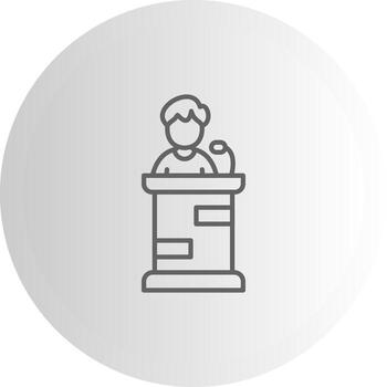 conferencia podio personalizado visual símbolo gráfico vector