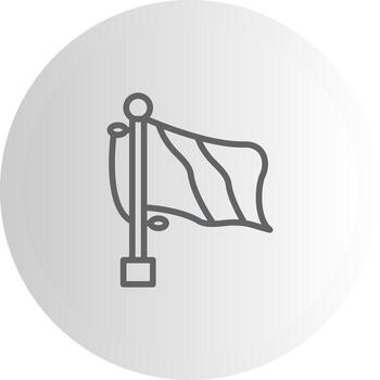 Flag Trinidad And Tobago Dynamic Shape Asset vector