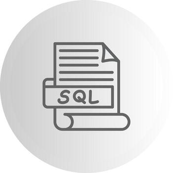 SQL Bold Graphic Form Representation vector