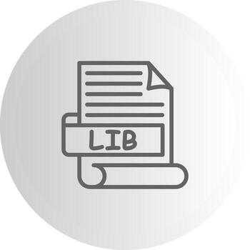 LIB Bold Graphic Form Representation vector