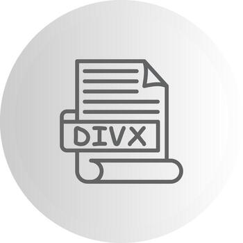 DIVX Bold Graphic Form Representation vector