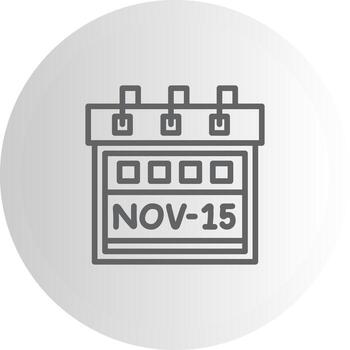 Fifteenth November Functional Art Element Layout vector