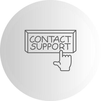 contacto apoyo de marca objeto gráfico vector