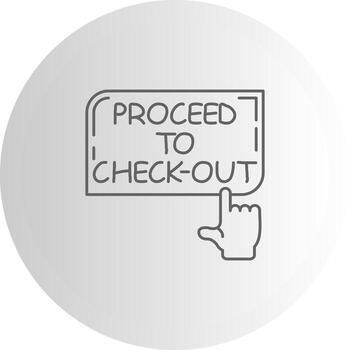 Continuar a revisa usuario interfaz gráfico activo vector