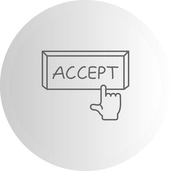 Accept Wireframe Graphic Object Layout vector