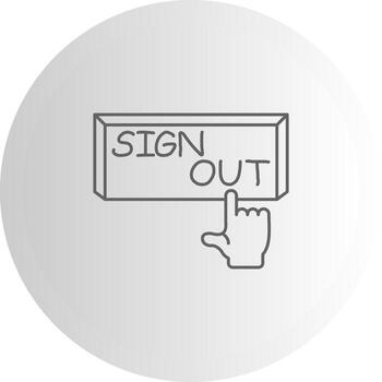 firmar fuera característica realce marca diseño vector