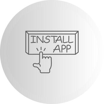 Instalar en pc aplicación estructurado ux símbolo diseño vector