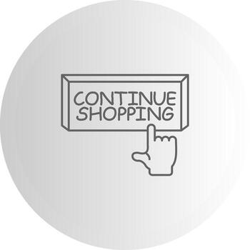 Seguir compras modular interfaz gráfico activo vector