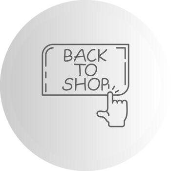 espalda a tienda ux simpático elemento diseño vector