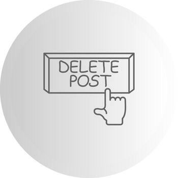 Delete Post Visual Branding Symbol Asset vector