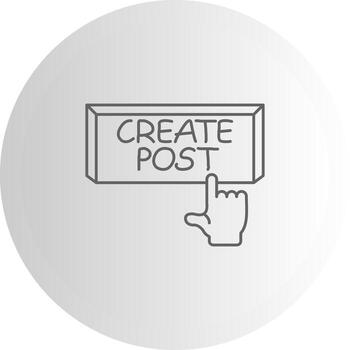 Create Post Mobile App Symbol Layout vector