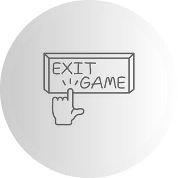 Exit Game Wireframe Line Mark Illustration vector